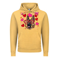 Vintage Mustard valentine's german shepherd Vintage Hoodie - RanaPortraitStore