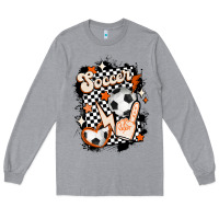 Heather Grey vintage soccer Long Sleeve Tee - MaliasSmallBusiness
