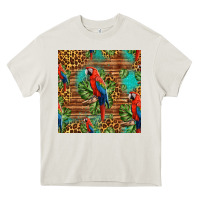 Macaw Parrot Seamless Pattern Heavy Core Tee | Teevron