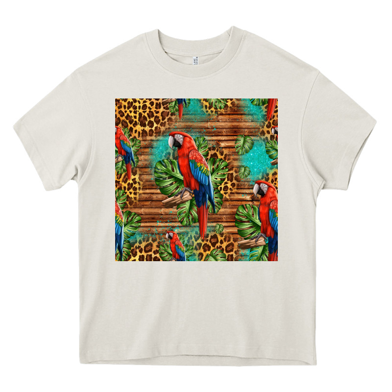 Macaw Parrot Seamless Pattern Heavy Core Tee by HRA Design Shop | Teevron