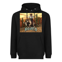 Black Rodeo Cowboy bullfighter western 20oz skinny Heavyweight Hoodie - HowdyJamesFarm