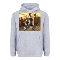 Heather Grey Rodeo Cowboy bullfighter western 20oz skinny Heavyweight Hoodie - HowdyJamesFarm