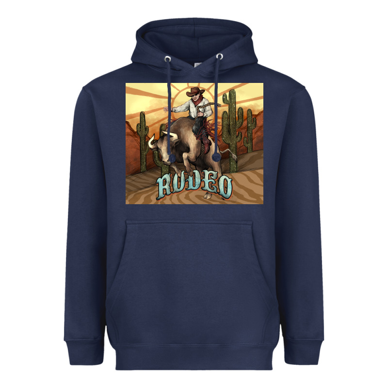 Rodeo Cowboy Bullfighter Western 20oz Skinny Heavyweight Hoodie by HowdyJamesFarm | Teevron