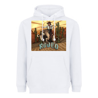White Rodeo Cowboy bullfighter western 20oz skinny Heavyweight Hoodie - HowdyJamesFarm