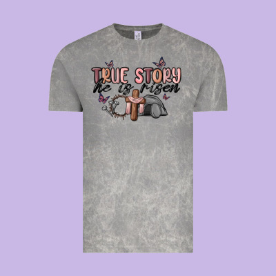 True Story He Is Risen Vintage Tee Designed By Maliassmallbusiness