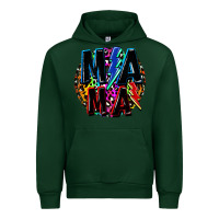 Forest Green Mama lightning bolts Mother's Day Urban Hoodie - FaDigitalArtStudio