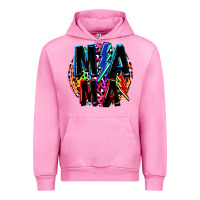 Fuchsia Pink Mama lightning bolts Mother's Day Urban Hoodie - FaDigitalArtStudio