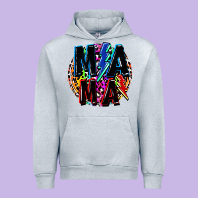 Mama Lightning Bolts Mother's Day Urban Hoodie Designed By Fadigitalartstudio