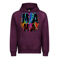 Mauve Wine Mama lightning bolts Mother's Day Urban Hoodie - FaDigitalArtStudio