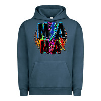 Pigment Midnight Navy Mama lightning bolts Mother's Day Urban Hoodie - FaDigitalArtStudio