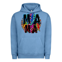Pigment Pebble Blue Mama lightning bolts Mother's Day Urban Hoodie - FaDigitalArtStudio