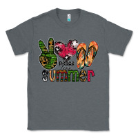 Charcoal Heather peace love summer Classic Tee - CowhideDigitalArt