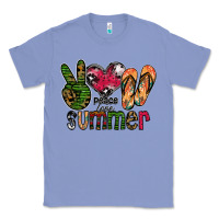Colony Blue peace love summer Classic Tee - CowhideDigitalArt