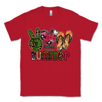 Red peace love summer Classic Tee - CowhideDigitalArt