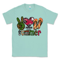 Seafoam peace love summer Classic Tee - CowhideDigitalArt