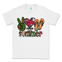 White peace love summer Classic Tee - CowhideDigitalArt
