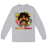 Moon Dust school bus driver life afro messy bun Long Sleeve Tee - NancyCooperArtShop
