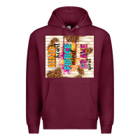 Burgundy kind heart fierce mind brave spirit Premium Hoodie - TumblerDesignByShophia