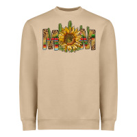 Mushroom western mom with sunflower Heavyweight Sweatshirt - NancyCooperArtShop