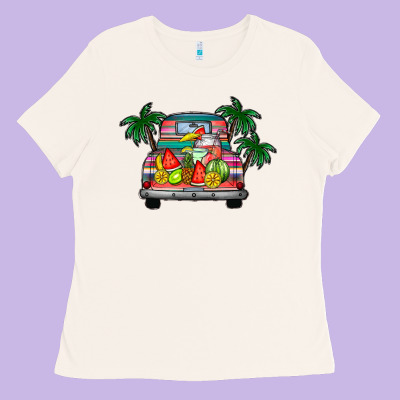 Summer Truck Ladies Tee Designed By Cowhidedigitalart