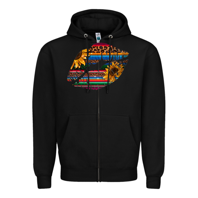 Aztec Sunflower Lips Zipper Hoodie by Bettercallsaul | Teevron