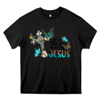 Black let me tell you about my jesus Heavy Core Tee - BarkalooDesign
