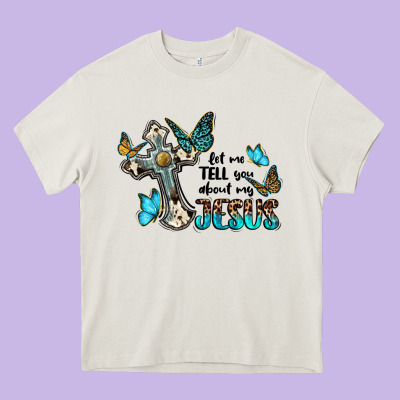Let Me Tell You About My Jesus Heavy Core Tee Designed By Barkaloodesign