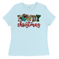 Baby Blue howdy christmas Ladies Tee - FaDigitalArtStudio
