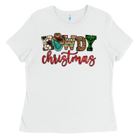 White howdy christmas Ladies Tee - FaDigitalArtStudio