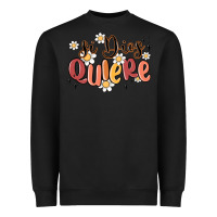 Black si dios quiere Heavyweight Sweatshirt - MaliasSmallBusiness