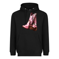 Black Cowgirl boots Heavyweight Hoodie - HowdyJamesFarm