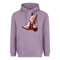 Lavender Cowgirl boots Heavyweight Hoodie - HowdyJamesFarm