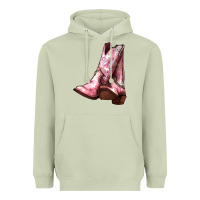 Matcha Cowgirl boots Heavyweight Hoodie - HowdyJamesFarm