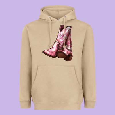Cowgirl Boots Heavyweight Hoodie Designed By Howdyjamesfarm