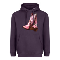 Plum Cowgirl boots Heavyweight Hoodie - HowdyJamesFarm