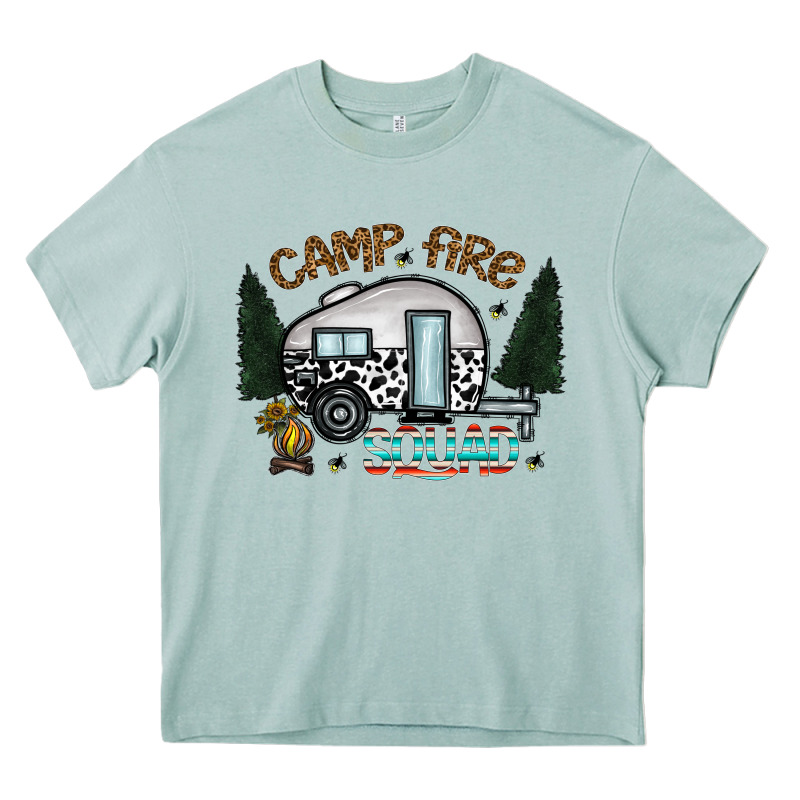 Camp Fire Squad Heavy Core Tee by CowhideDigitalArt | Teevron