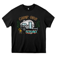 Black camp fire squad Heavy Core Tee - CowhideDigitalArt