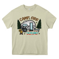 Mossy camp fire squad Heavy Core Tee - CowhideDigitalArt