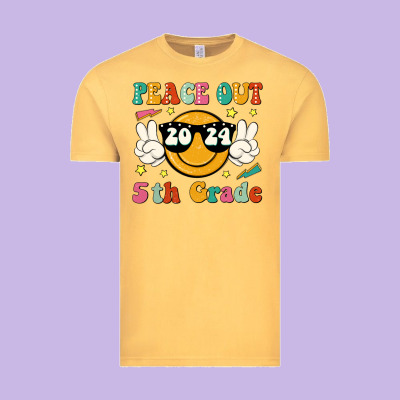 Peace Out 2024 5th Grade Vintage Tee Designed By Jahusdesignshop