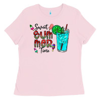 Bubblegum Pink sweet summer time Ladies Tee - CowhideDigitalArt