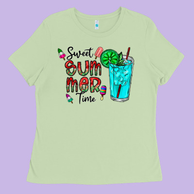 Sweet Summer Time Ladies Tee Designed By Cowhidedigitalart