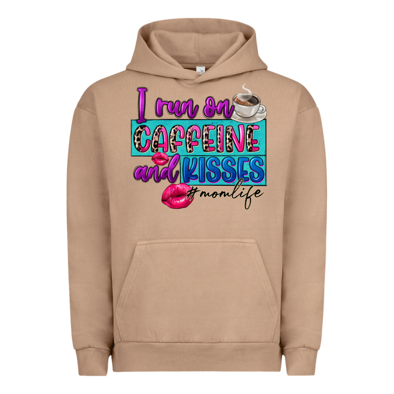I Run On Caffeine And Kisses Urban Hoodie by FaDigitalArtStudio | Teevron