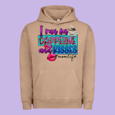 I Run On Caffeine And Kisses Urban Hoodie Designed By Fadigitalartstudio