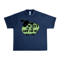 Navy he left the 99 to come for me Urban Heavy Tee - MaliasSmallBusiness