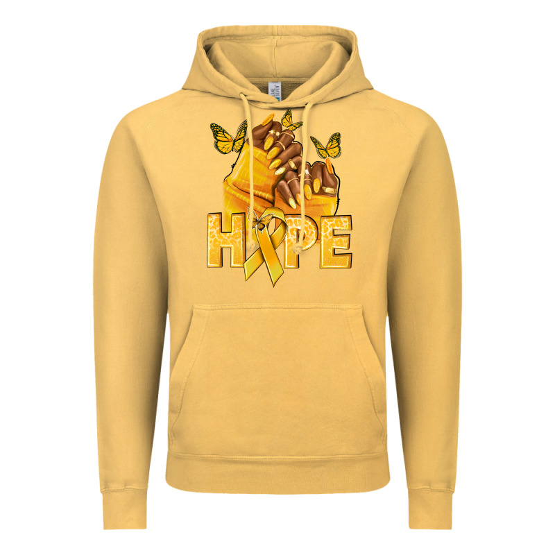 Hope Yellowribbonchildhood Cancer Nails Vintage Hoodie by NancyCooperArtShop | Teevron