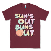 Burgundy sun's out buns out Classic Tee - JahusDesignShop