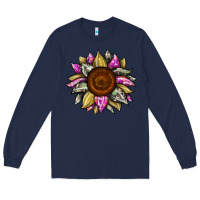 Navy sunflower camouflage Long Sleeve Tee - JahusDesignShop
