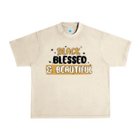 Sandshell black blessed & beautiful Urban Heavy Tee - MaliasSmallBusiness
