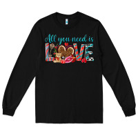 Black all you need is love Long Sleeve Tee - NancyCooperArtShop