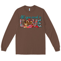 Chestnut all you need is love Long Sleeve Tee - NancyCooperArtShop